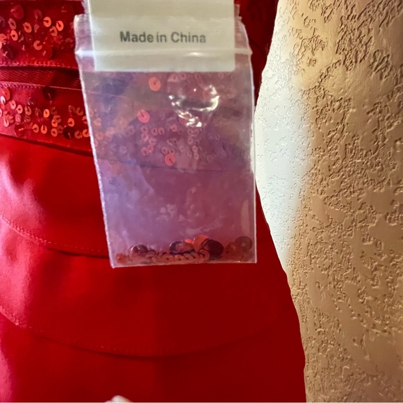 NWT Sherrie Bloom Peter Noviello CHETTA B 100% Silk Red Dress Size 4 - Picture 8 of 13